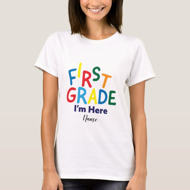 T-shirt Enseignant de première année personnalisé (Devant)
