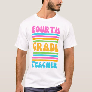 T-shirt ENSEIGNANT DE QUATRIÈME Année Police de bulles de