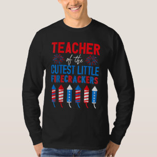 T-shirt Enseignant De St Little Firecrackers 4 juillet