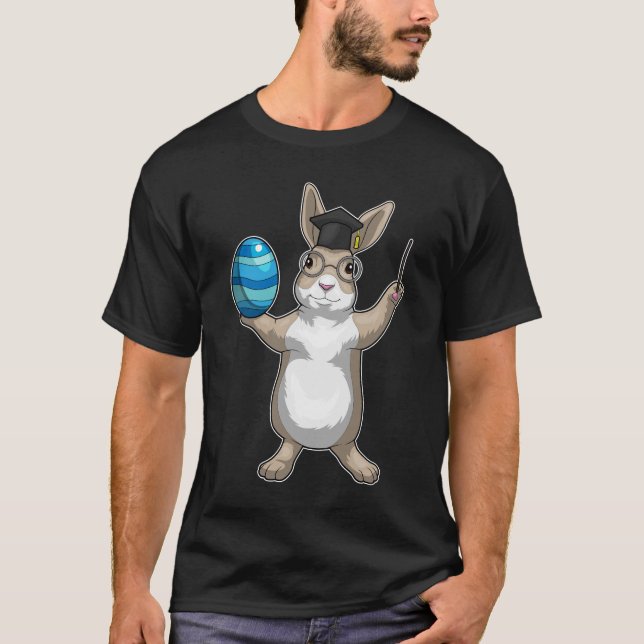 T-shirt Enseignant des oeufs de Pâques Bunny (Devant)