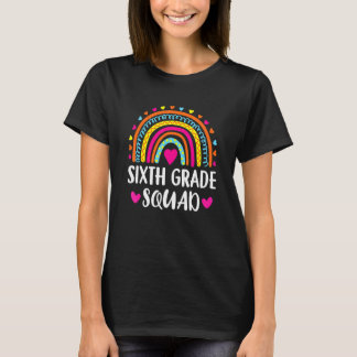 T-shirt Enseignant D'Escadron De Sixième Année Arc En Arc