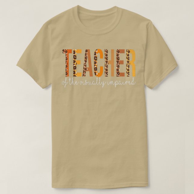 T-shirt Enseignant Du Léopard Malvoyé Automne Autu (Design devant)