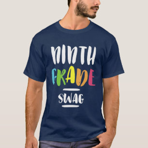 T-shirt Enseignant Du Swag De 9E Année De Retour À L'École