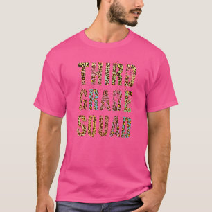 T-shirt Enseignant Empreinte de léopard de troisième année