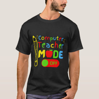 T-shirt Enseignant en Informatique Mode Désactivé Dernier
