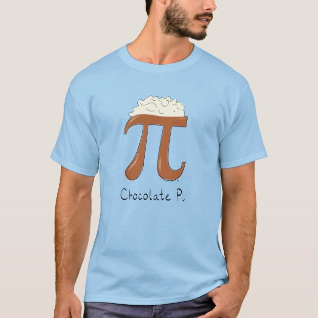 T-shirt Enseignant en mathématiques Pi Chocolat (Devant)