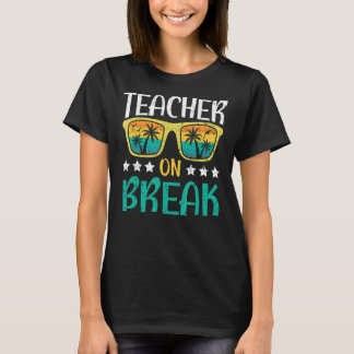 T-shirt Enseignant En Pause Vacances Été Plage Printemps B