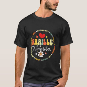 T-shirt Enseignant en transcription Braille Appréciation d