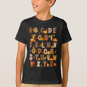 T-shirt Enseignant Enfants Alphabet Turquie Citrouille Aut