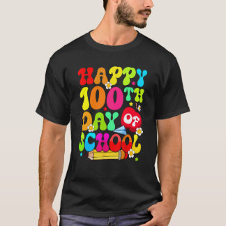 T-shirt Enseignant Enfants Rétro 100 Jours Heureux 100ème
