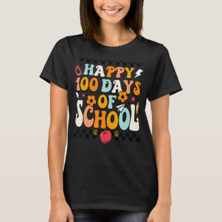 T-shirt Enseignant Enfants Retro Super 100 Jours Joyeux 10