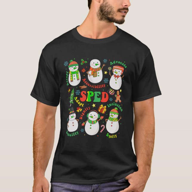 T-shirt Enseignant enseignement spécial SPEED Joyeux Noël  (Devant)
