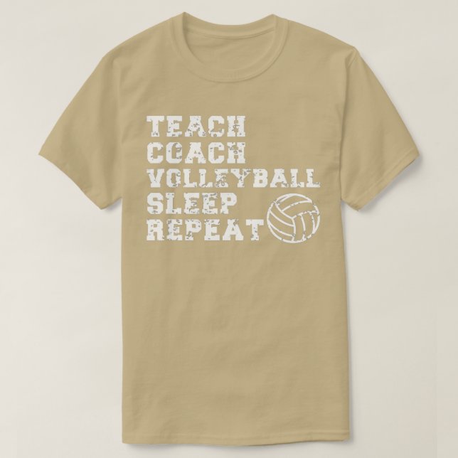 T-shirt Enseignant Entraîneur Funny Volleyball (Design devant)