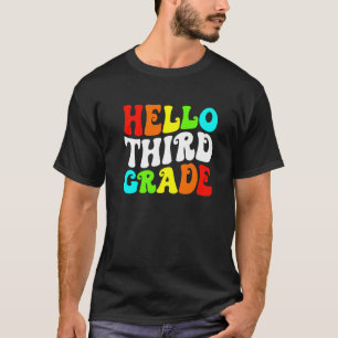 T-shirt Enseignant Étudiant Bonjour Troisième Année Retour