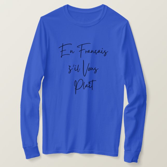 T-shirt Enseignant français drôle de texte noir En Françai (Design devant)