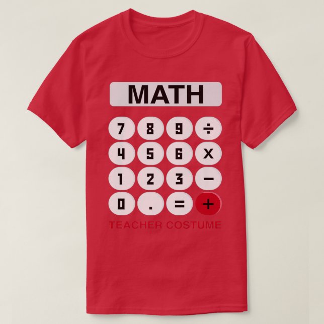 T-shirt Enseignant Funny Math Calculatrice Halloween Facil (Design devant)