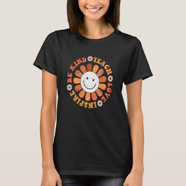 T-shirt Enseignant Hippy super Soyez gentil Enseigner Amou (Devant)