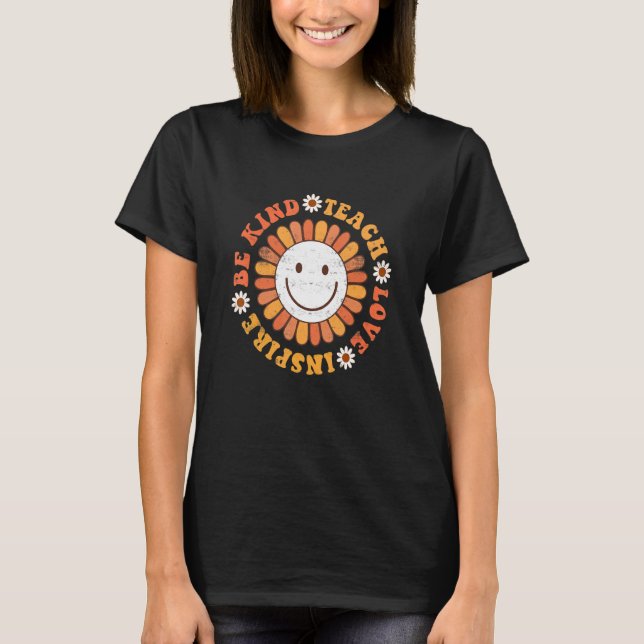 T-shirt Enseignant Hippy super Soyez gentil Enseigner Amou (Devant)