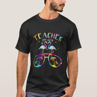 T-shirt Enseignant hors service Été Tie Dye Lunettes Gradu