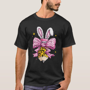 T-shirt Enseignant joyeux mignon coquette noeud lapin jour