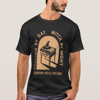 T-shirt Enseignant le jour Sorcière la nuit Drôle d'Hallow