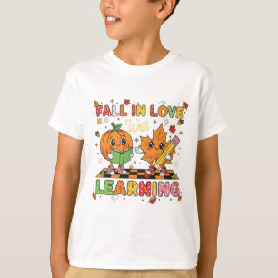 T-shirt Enseignant Les Enfants Retro Tombent Amoureux De L