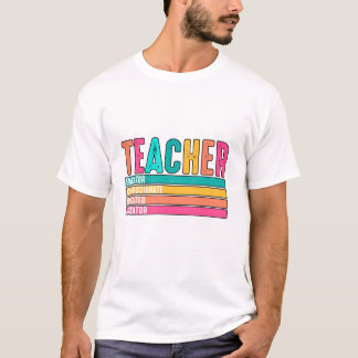 T-shirt Enseignant Motivateur compatissant École dédiée