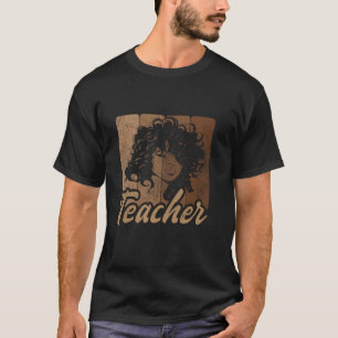 T-shirt Enseignant Noir Afro Shades De Melanin African Ame
