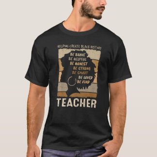 T-shirt Enseignant noir aidant à créer l'histoire noire af