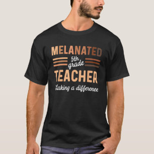 T-shirt Enseignant noir de 5e année Histoire noire Faire u