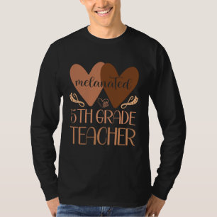 T-shirt Enseignant noir de cinquième année Histoire noire