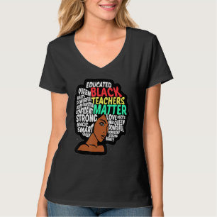 T-shirt Enseignant noir enseignant intelligent Afro Love M