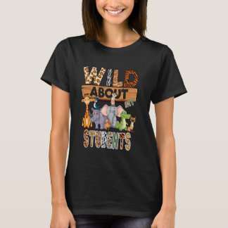 T-shirt Enseignant parti en sauvage impression d'animal