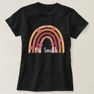 T-shirt Enseignant personnalisé Bohème Arc-en-ciel , Ensei