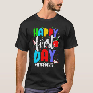 T-shirt Enseignant pour enfants du premier jour Retour à l