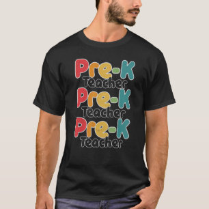 T-shirt Enseignant préscolaire Cute Pré K Étudiant Vintage