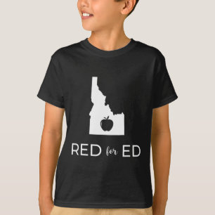 T-shirt Enseignant Rouge Pour Ed Idaho Public Education 2