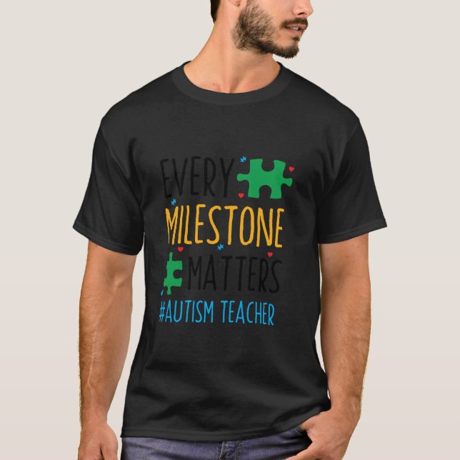 T-shirt Enseignant Sensibilisation sur l'autisme tenue pou (Devant)