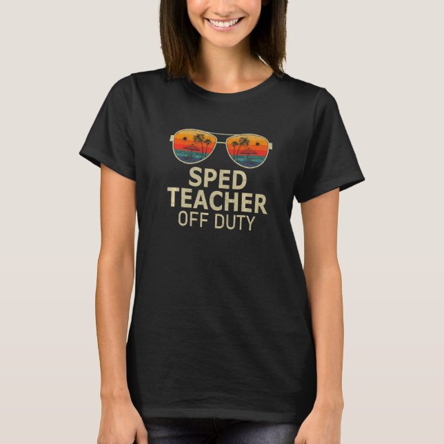 T-shirt Enseignant Sped Hors Service Lunettes de soleil Re (Devant)