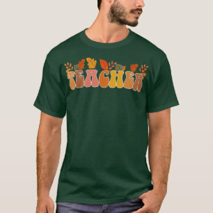 T-shirt Enseignant super Retro Vintage Automne Feuilles Au