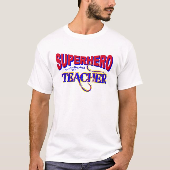 T-shirt Enseignant Superhero (Devant)
