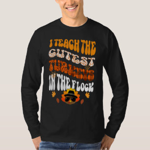 T-shirt Enseignant Thanksgiving J'Enseigne Les Déchets Cut