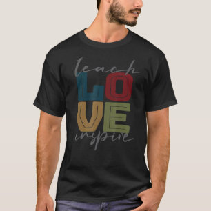 T-shirt Enseignant vintage Retro Enseigner Amour Inspirer