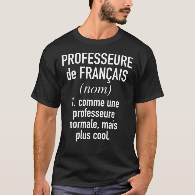 T-shirt Enseignante en français (Femme) - en classe de lan (Devant)