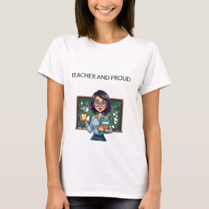 T-shirt "Enseignante et fière" pour une année scol