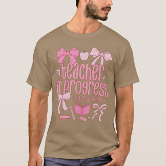 T-shirt Enseignante Féminine en Progrès Coquette Arc Rose