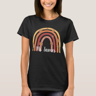 T-shirt Enseignante personnalisée arc-en-ciel bohème sur m