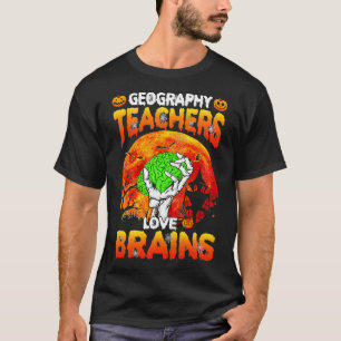 T-shirt Enseignants en géographie Aimer Cerveaux Enseignan