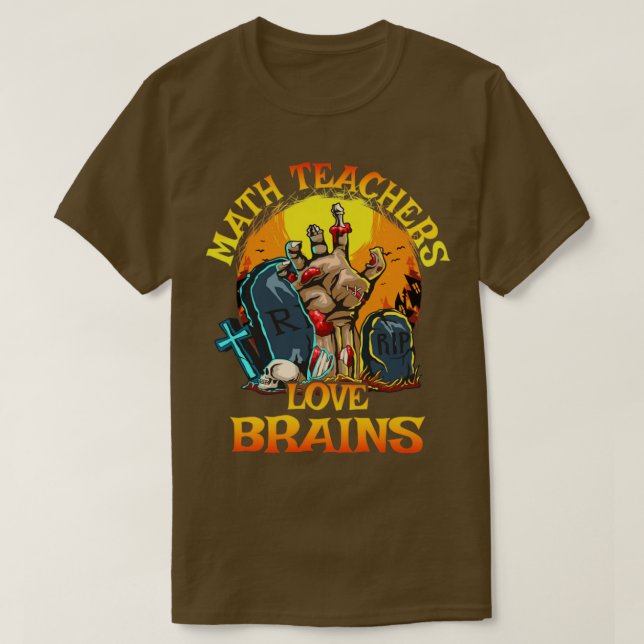 T-shirt Enseignants en mathématiques Aimer les cerveaux Ha (Design devant)