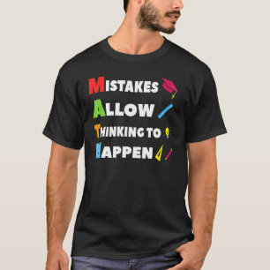 T-shirt Enseignants En Mathématiques Et Étudiants Retourne